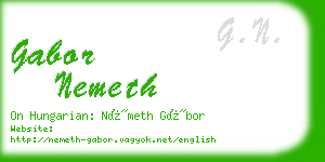 gabor nemeth business card